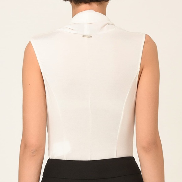 New Guess Marciano Daria sleeveless chiffon overlay Bodysuit Top M - Picture 3 of 5